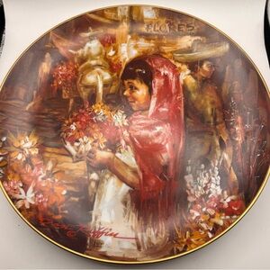 Artists of the World Don Ruffin Flowers for Mother Collector Plate Fine China